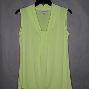 Dana Bachman Sleeveless Green Tank Shirt Top Small